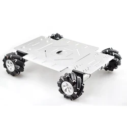 Mecanumホイールロボットカーシャーシキット、arduino raspberry pi用エンコーダーモーター、diyプロジェクトステムトイ、dc 12v、4wd、15kg負荷、80mm