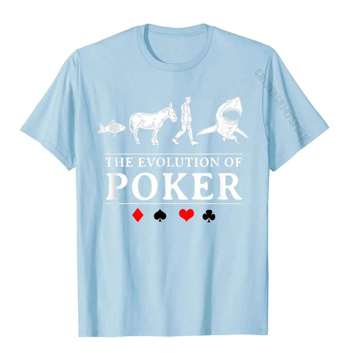 The Evolution Of Poker Funny Hobby Card Poker Player Gift T-Shirt Cool Tops Shirt For Adult Cotton T Shirt Print Graphic