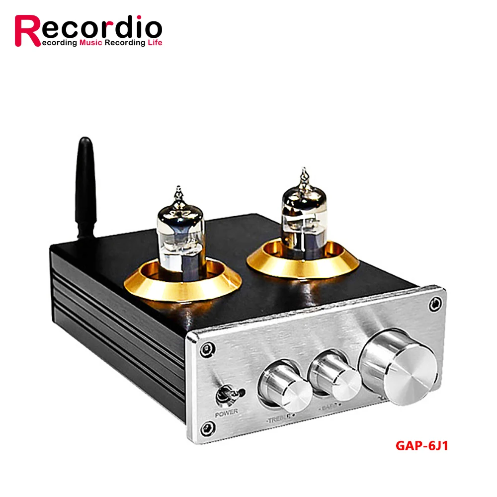 GAP-6J1 Headphone Amplifier Blue tooth 5.0 Tube Preamp Amplifier Stereo Preamplifier With Treble Bass Tone Adjustment