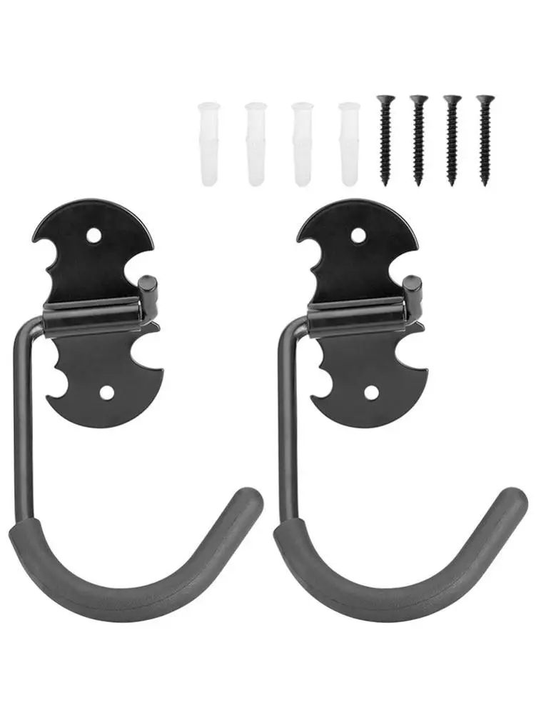 2PCS Heavy Duty Metal Hook Durable Garage Storage Rack Metal Wall-Mounted Utility Bicycle Hanger Hooks Anti-slip Organizer