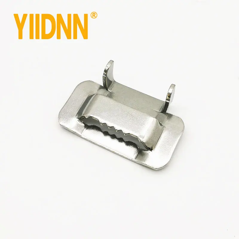 

25pcs 1.26" (32mm)Width Ear-Lokt Buckles Pipe Clamp Wing Seal for Banding Strapping, 304 Stainless Steel