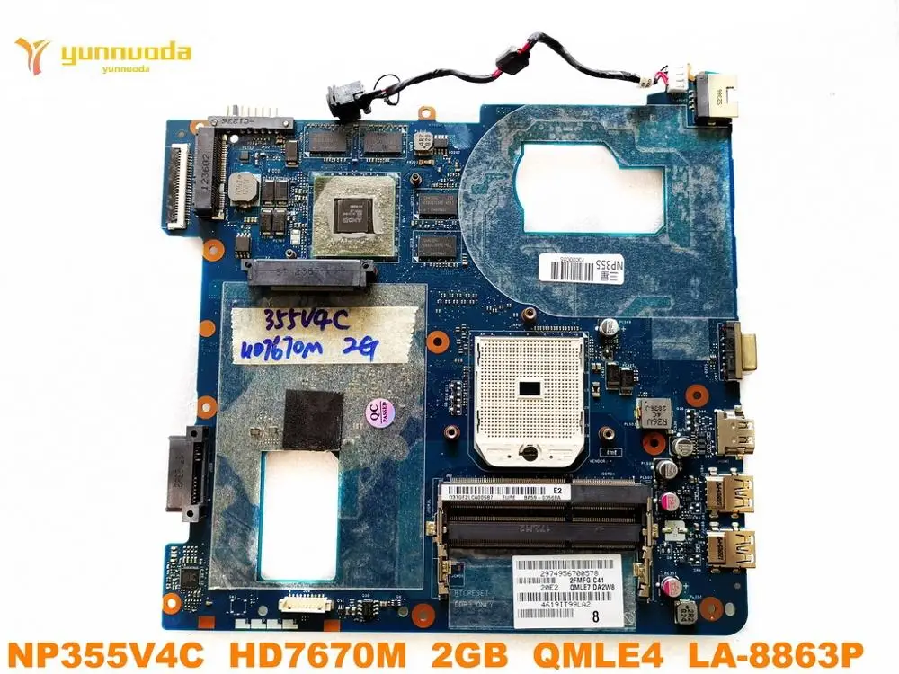 

Original for Samsung NP355V4C laptop motherboard NP355V4C HD7670M 2GB QMLE4 LA-8863P tested good free shipping