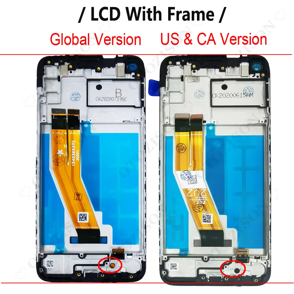 Super AMOLED LCD For Samsung Galaxy A11 LCD A115 SM-A115F/DS A115M Display M11 M115F Screen Touch Digitizer Assembly With Frame