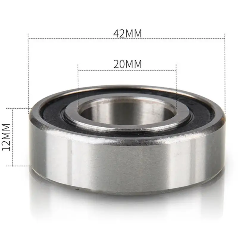 100pcs/lot 6004RS 6004-2RS 6004 2RS 20*42*12mm Double seal Deep Groove Ball bearing 20x42x12mm