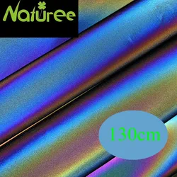 130cm*1yard High Visibility Iridescence Reflective Magic Rainbow Fabric Variable Color Brilliant Reflecting Light Fiber Fabric