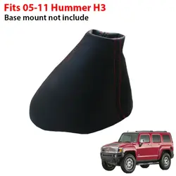 Pasuje do Hummer H3 2005-2011 automatyczna skórzana dźwignia zmiany biegów pokrowiec dźwigni zmiany biegów czarny