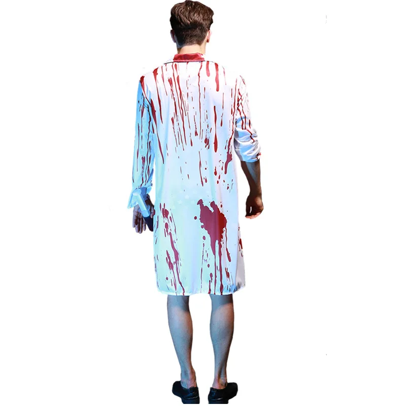 Scary Vampire Doctor Costume For Men Halloween Costume For Adult Bloody Cosplay Clothing