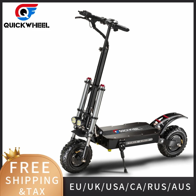 Quickwheel Explorers 2 Wheel 60V 5600W Cheap Foldable Electric Step Scooter 11 Inch For Adults