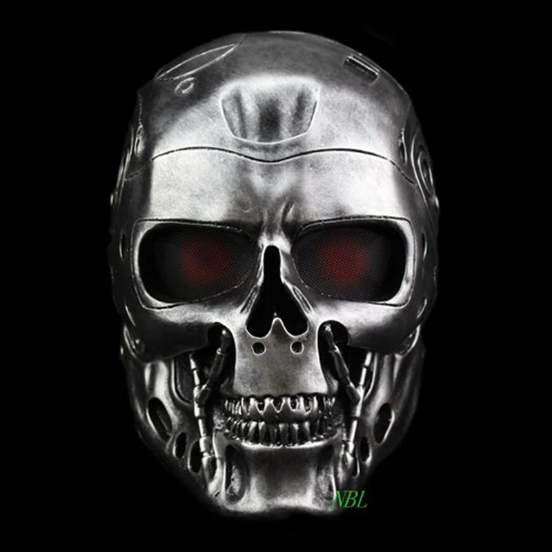 Terminator Skull Airsoft Full Face Helmet Mask Horror CS Halloween Protective Masquerade Party Cosplay Outdoor Props Resin Masks