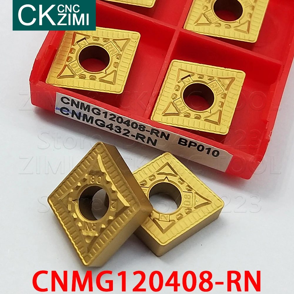 CNMG120408-RN BP010 CNMG432-RN Karbida Sisipan Eksternal Turning Sisipkan Alat CNC Logam Mesin Bubut Alat CNMG untuk Baja Stainless Steel