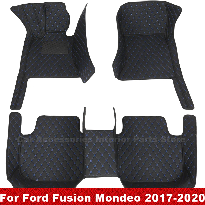 

For Ford Fusion Mondeo 2020 2019 2018 2017 Car Floor Mats Decoration Parts Auto Interior Styling Custom Leather Waterproof Rugs