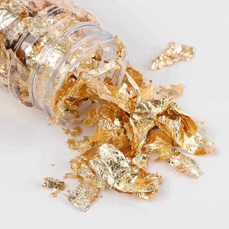 2g 3g gold foil cake decoration accessories gold ice cream silver ice cream silver foil paper shreds mousse pastry foil confetti