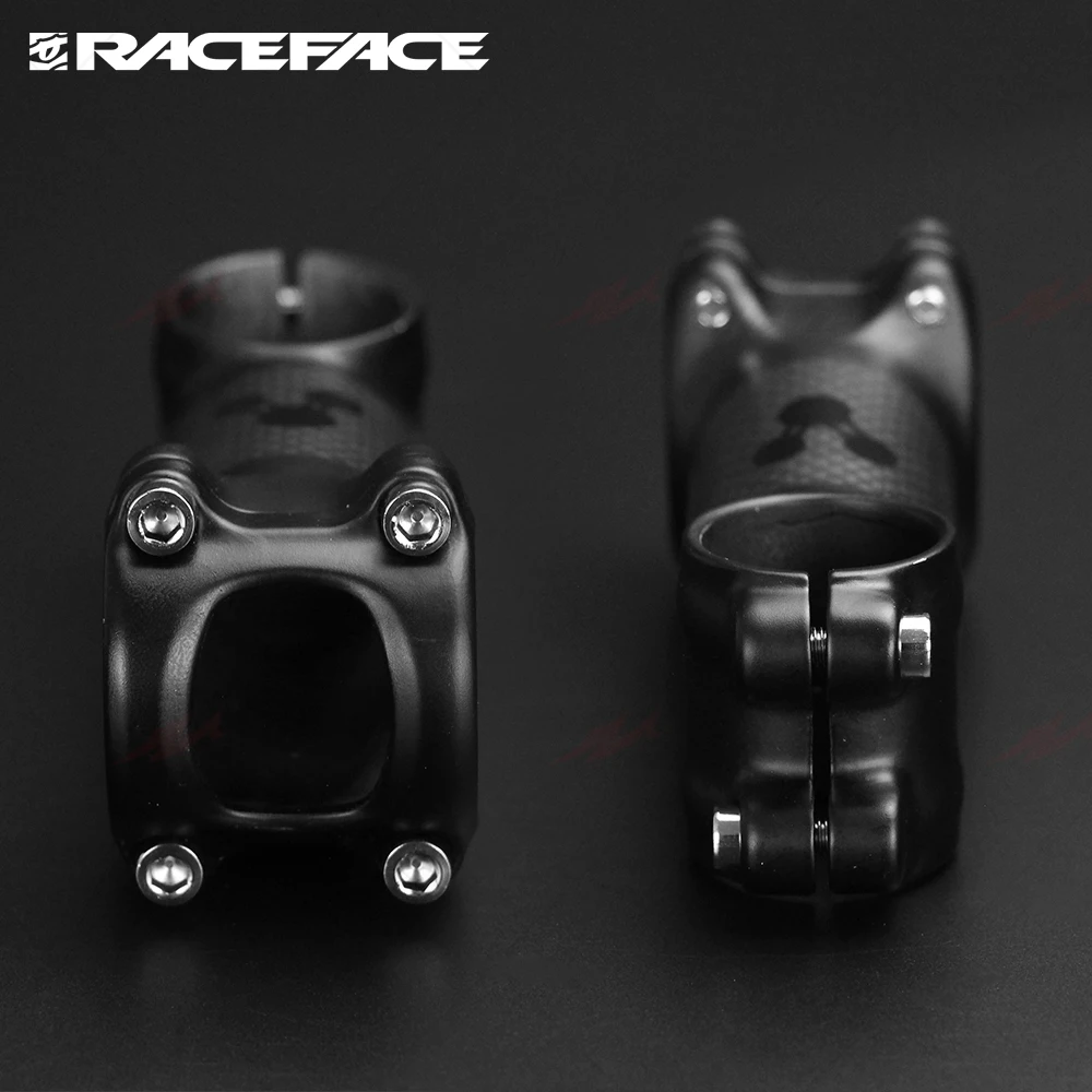 Next Race Face Matte Stem Alloy, 3K Carbon Fiber Stem, 31.8x28.6mm, Glossy Black, Red Logo Sticker, Road Bike, MTB Bicycle