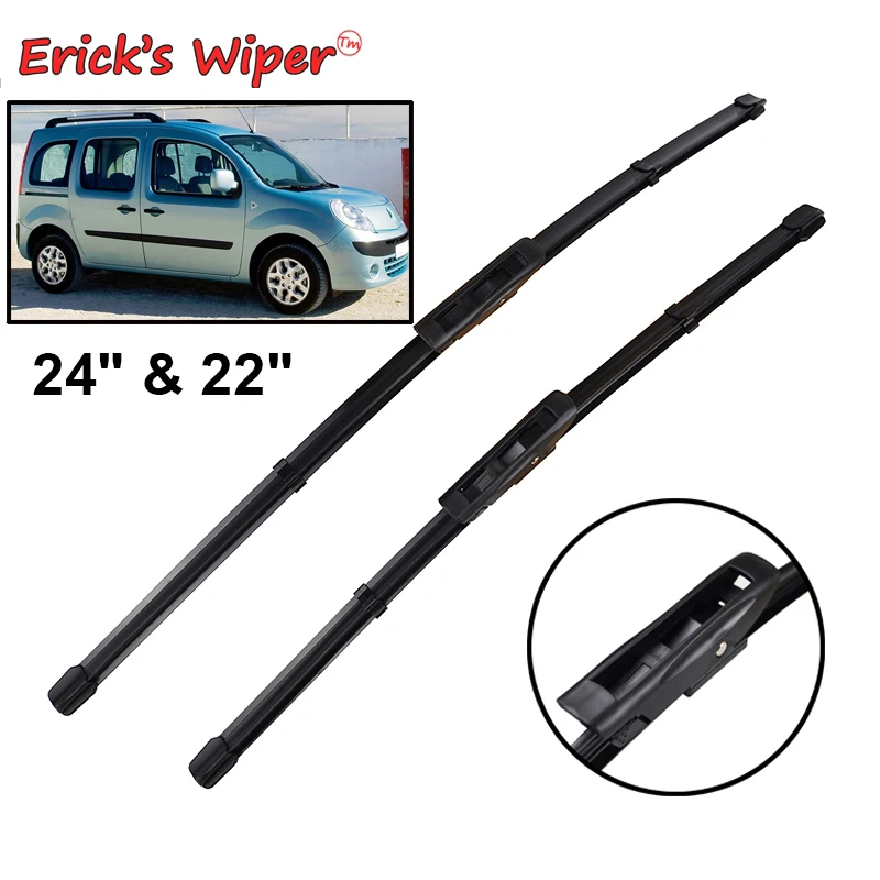 Erick's Wiper Front Wiper Blades For Renault Kangoo MK2 1 Rear Door Express 2008 - 2020 Windshield Windscreen Window 24