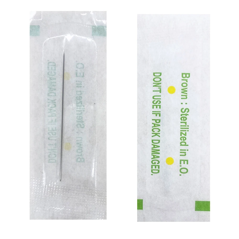 100Pcs 0.4*50mm Single Tattoo Needles For Cosmetic Tattoo Makeup 1RL Eyebrow Tattoo Needles For Permanent Makeup - Image 3