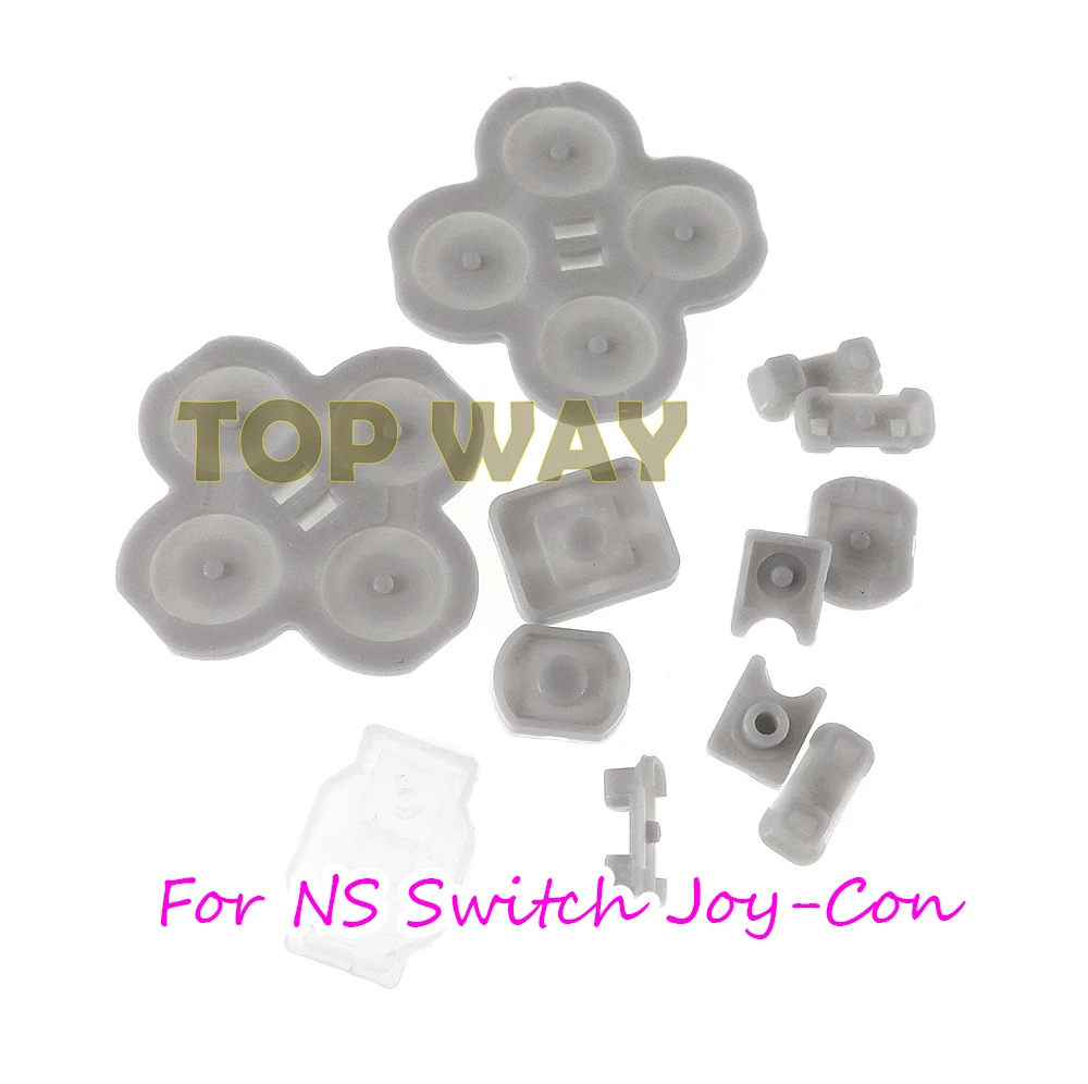 100sets/lot Left and Right For NS Nintendo Switch Joy Con Silicone Start Select Keypad Rubber Conductive Buttons A-B D-pad