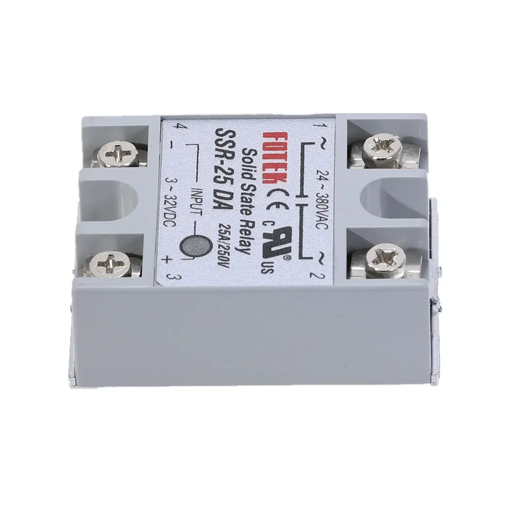 1pcs SSR-25DA 25A Solid State Relay Module 3-32V DC Input 24-380VAC