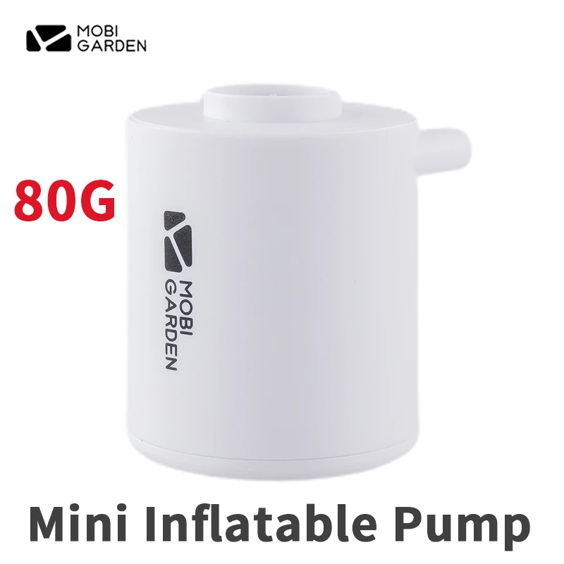 MOBI GARDEN USB MINI Inflatable Pump 80g Ultralight 180L/min Fast Inflation/Air Extraction Pump Camping Pad Pillow Swim Ring