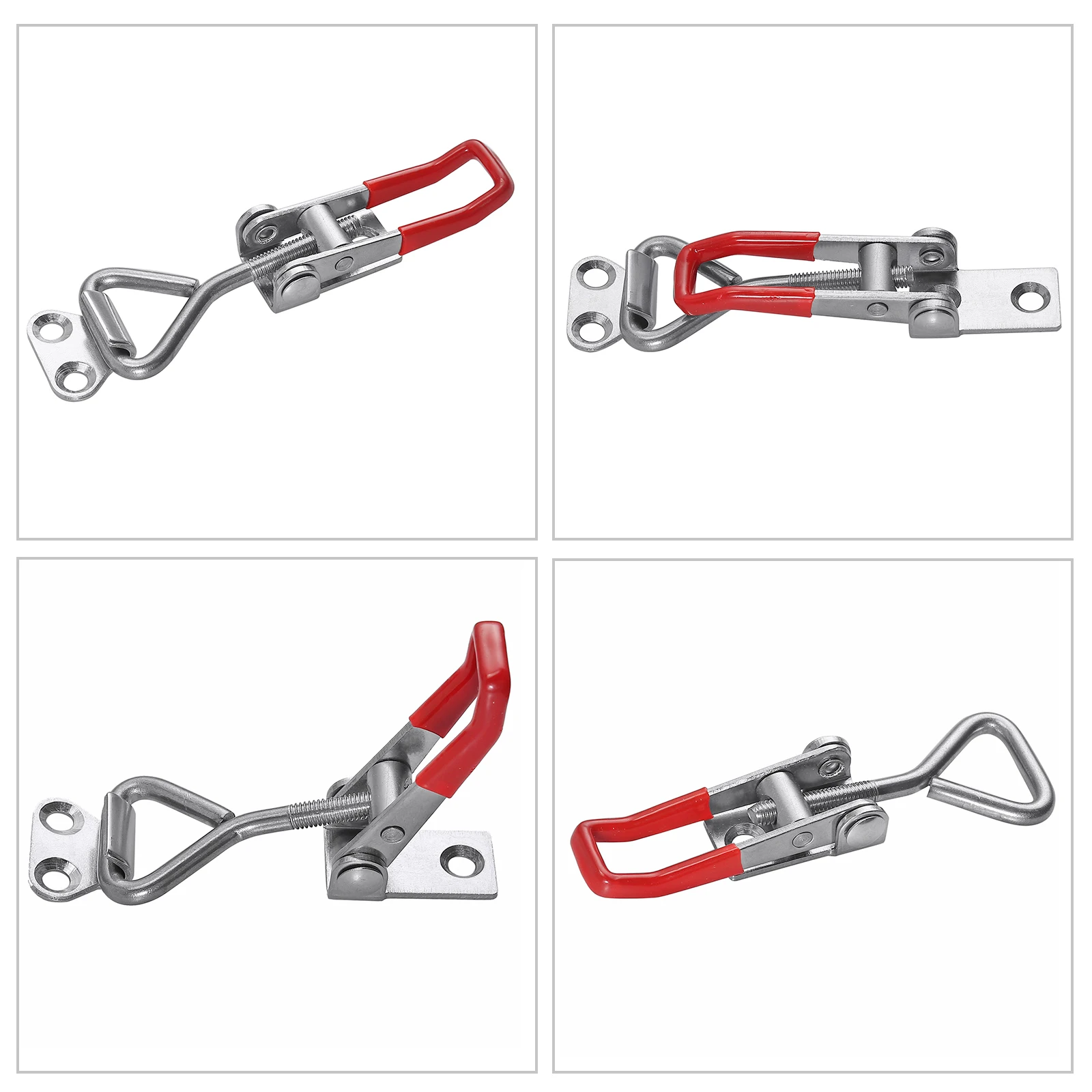 GARLLEN 5Pcs ล็อคสลับสลักล็อค Clamp Hasp Lever Handle Draw สลักสำหรับตู้ประตูสแตนเลส/สังกะสีอัลลอยด์