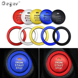 Ceyes Car Start Stop Engine Ignition Push Button Ring Styling Accessories Cover For Subaru Forester Outback For Lexus For Toyota