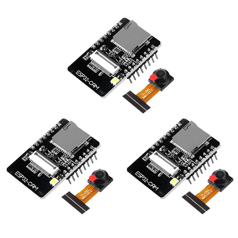 

3pcs/lot ESP32-CAM WiFi And Bluetooth Module ESP32-S Serial to WiFi ESP32 CAM Development Board With Camera Modulef