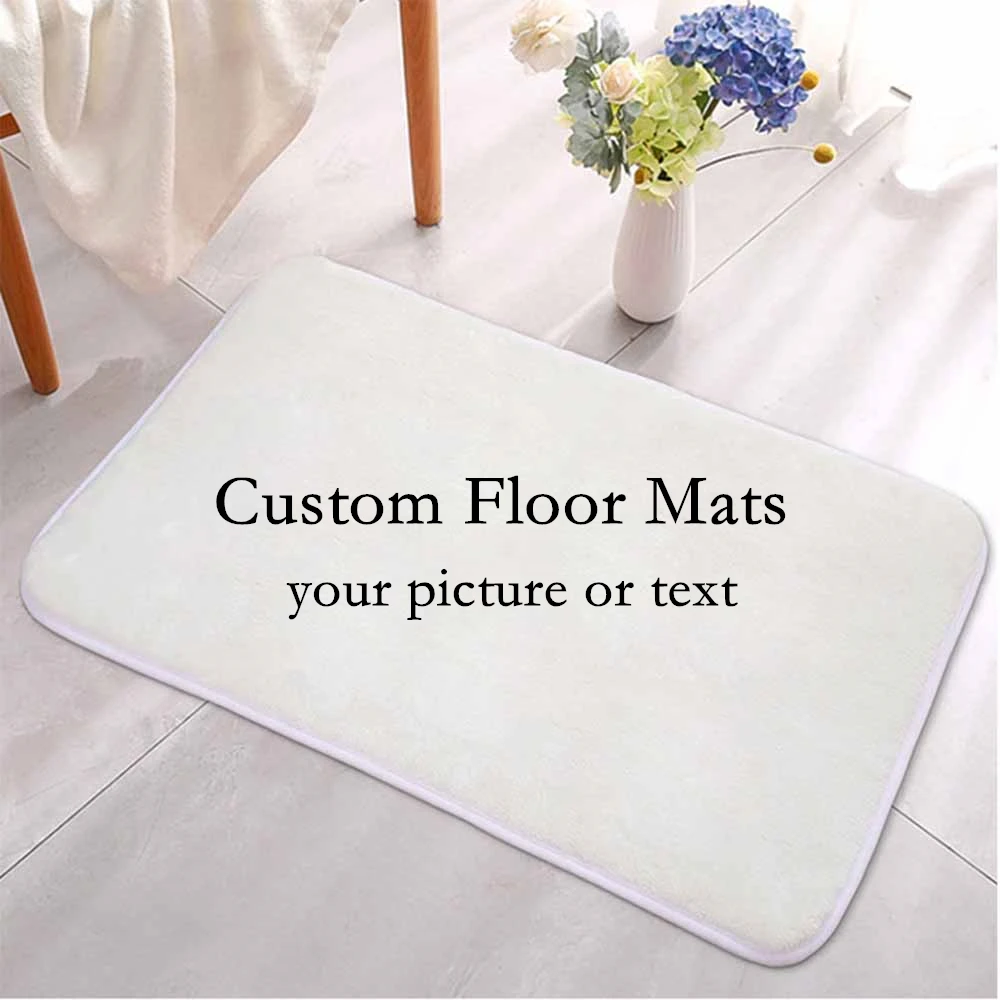 

3D Customized Floor Mat Personalized Text Animal Character Customized Entrance Door Mat Non-Slip Bathroom Living Room Decor Rug