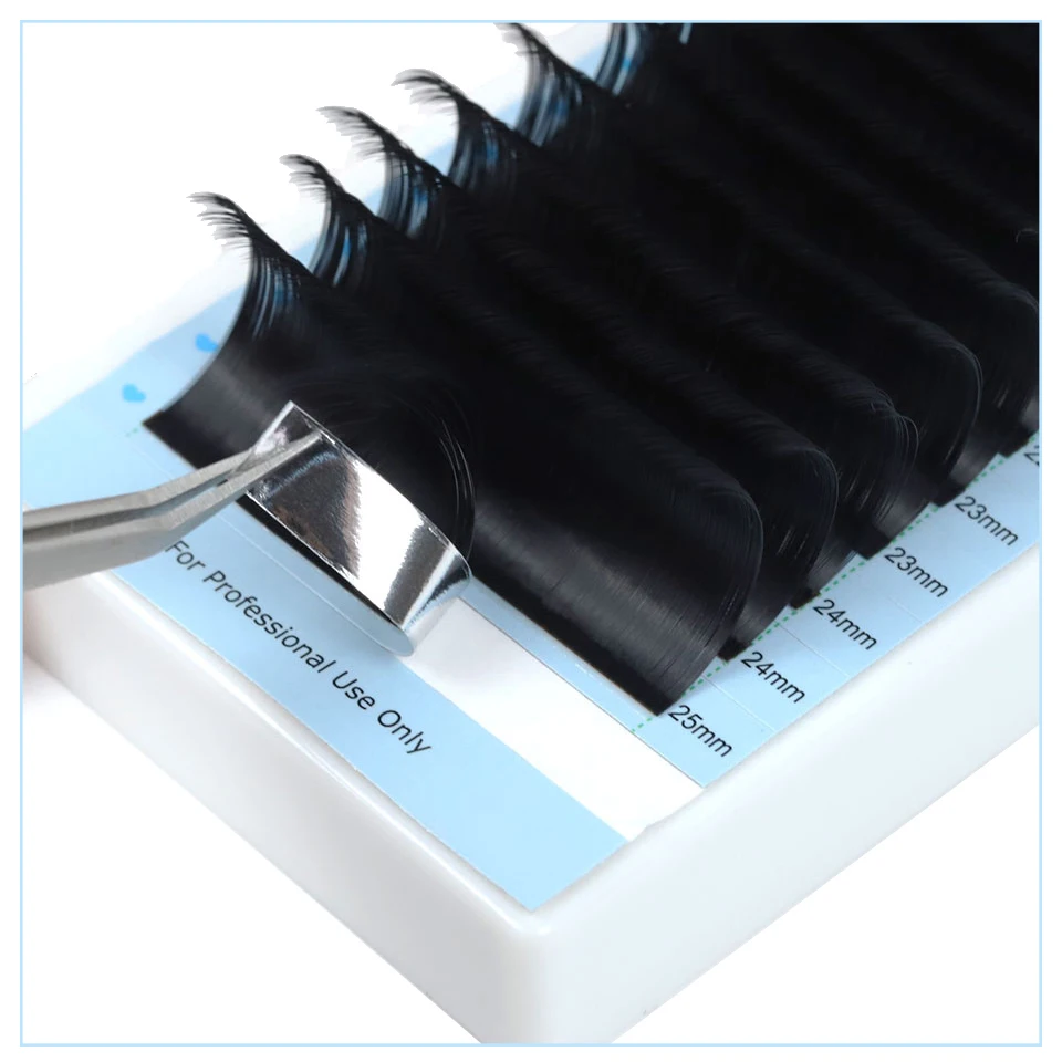 AGUUD J B C D Curl Volume Wimpernverlängerung 0,03 mm Faux Nerz Einzelwimpern Mattschwarz Klassisches Wimpernverlängerungszubehör – Detail 24