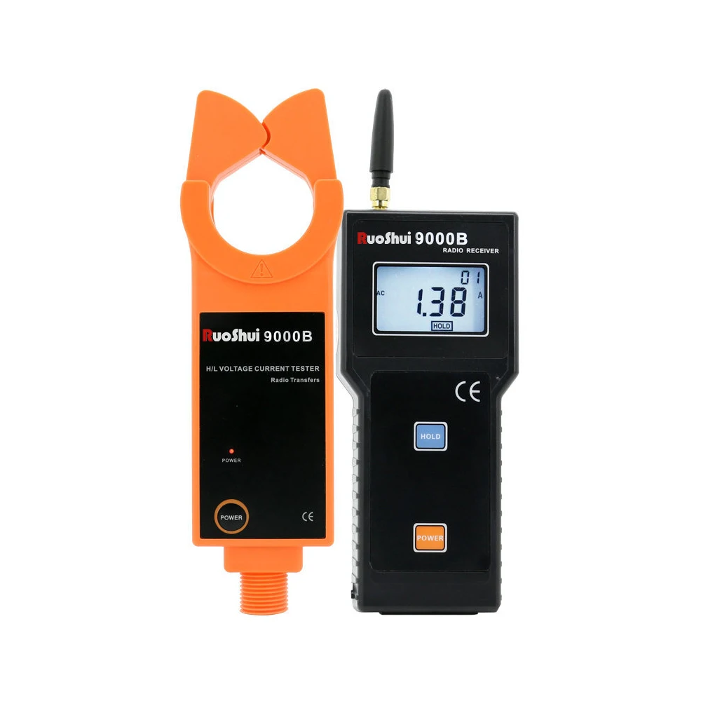 RuoShui 9000B Wireless Transmission  High /Low Voltage 1200A  AC Current  Leakage   Clamp Meter