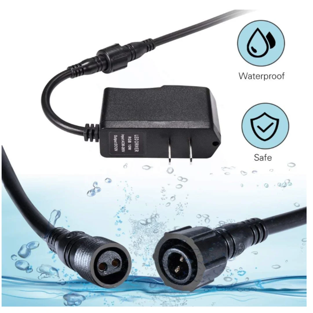 RGB LED Spotlight for Yard, Outdoor Spotlight with US Plug and Remote Control ,Dimmable Colored Spotlights, 10W