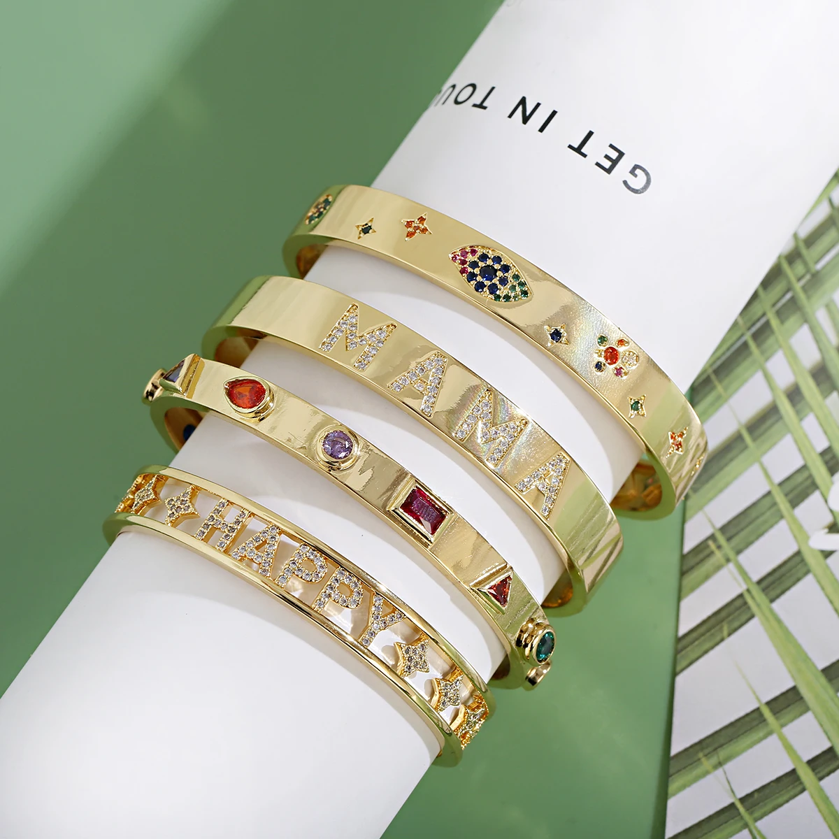 1Pcs Bohemian Punk Geometry Thick Chain Bracelet Fashion Happy Trend Gold Color Chain Charm Bracelets Bangles Fashion Jewelry