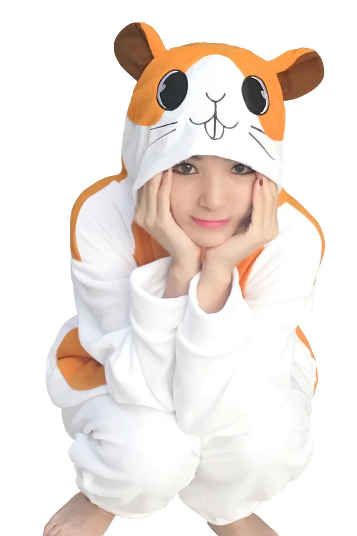 New Adult Animal hamster Cosplay Pajamas Onesie Sleepwear Costume