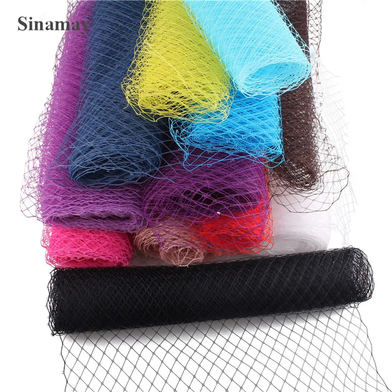 

New 10Yard/Lot Mix Color DIY Birdcage Veil Fascinators Veiling Millinery Hats Netting Hair Accessories Decor 10"25CM