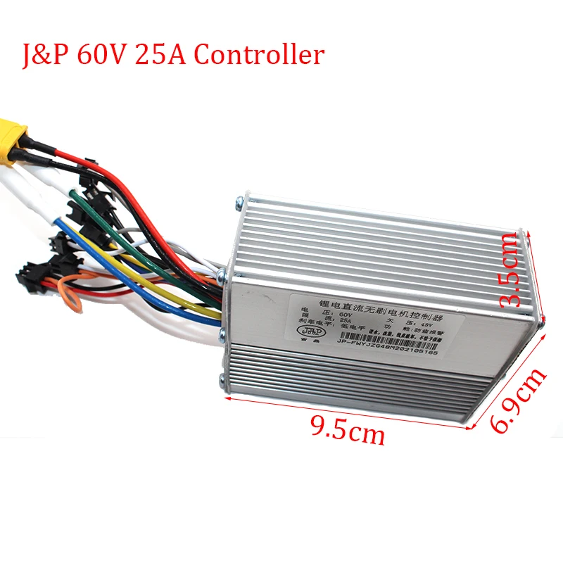 J&P Controller LCD Display 24V/36V/48V/60V 250/350W Speed Controller with Waterproof LCD Display Panel for Electric Bike Scooter