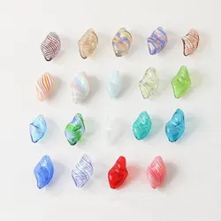 4PCS Irregular Hollow Glass Bead Beaded Charms for Jewelry Making Bracelet Necklace DIY Hand Made Pendant Accessories