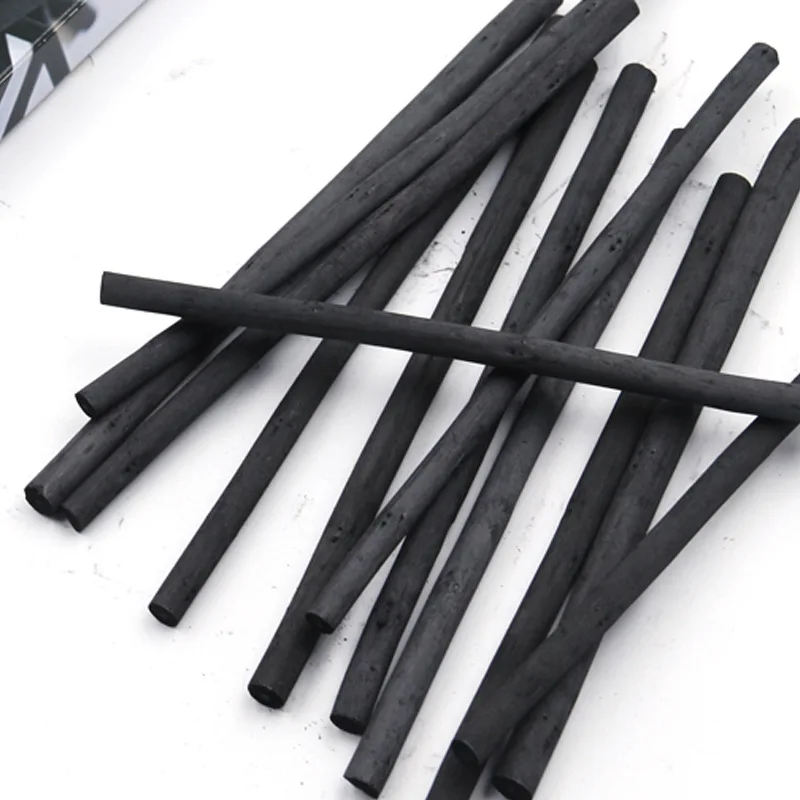 25pc Pencils Sketch Charcoal Bars Profession Artist Willow Charcoal for Student Oil Crayons Painting Drawing Art Supplies 3-8mm