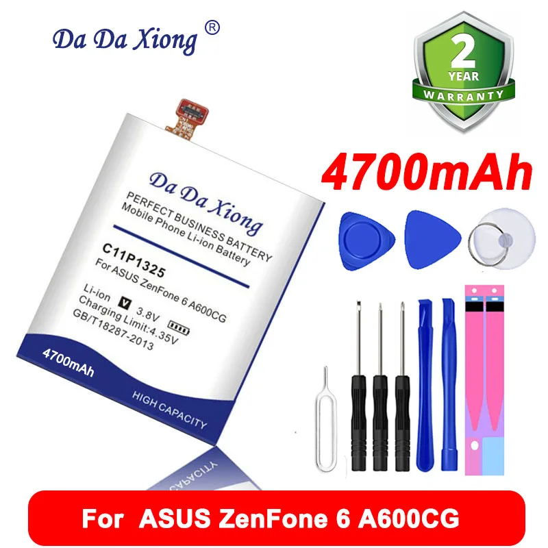 

DaDaXiong 4700mAh C11P1325 For ASUS ZenFone 6 ZenFone6 A600CG T00G A601CG Cell Phone Battery