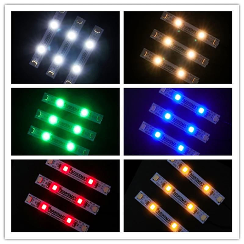 BriksMax Led Licht Zubehör Für DIY-Fans 3 Teile/paket Bunte Streifen Lichter Mit Klebstoff Kompatibel Mit Bausteine Modell