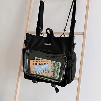 Transparent Clear Backpack DIY Kawaii Harajuku Schoolbags  display picture 3