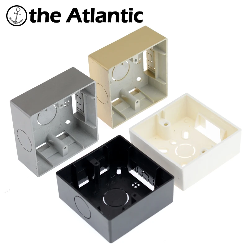 Exernal Mounting Box Dark Junction Box Back Box Surface Mount Box Outside Box For 86Type Switch Socket Black White Gold Gray