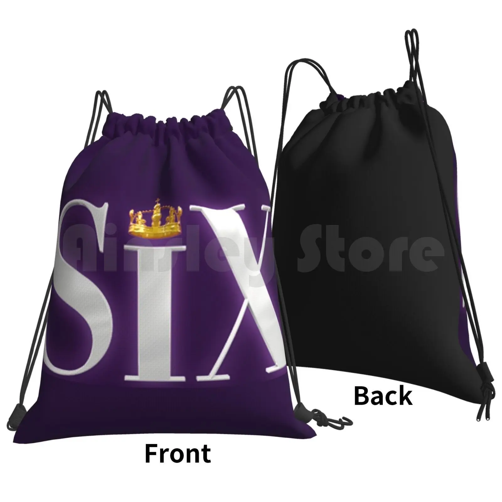 Six Musical Logo Backpack Drawstring Bag Riding Climbing Gym Bag Six Six Musical Henry Viii History Catherine Daragon Anne