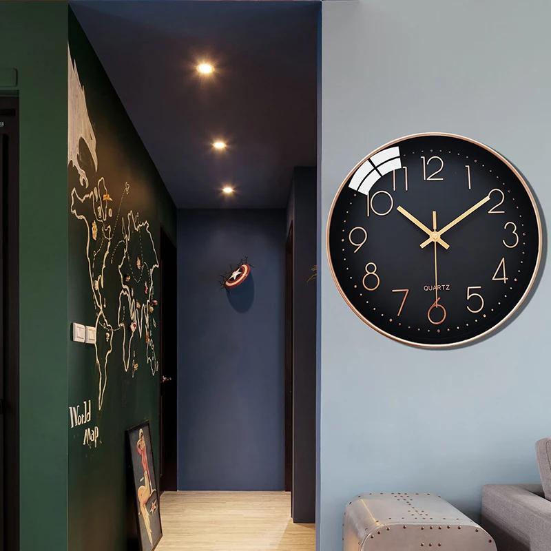 12 Inch Kitchen Wall Clock Large Dinning Restaurant Cafe Decorative Wall Clock Clear Face Silent Non-Ticking Nice for Gift