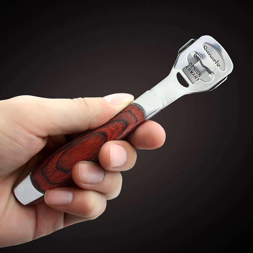 1 pcs Solid Wooden Stainless Steel Leather Peeler Thinning Craft Tool Professional Shovel Leather Knife With 10 Blades, 1 Net