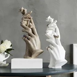 Luxury New Resin Medium Side Portrait Model Bracelets Rings Necklace Jewelry Display Stand Ring Display Props