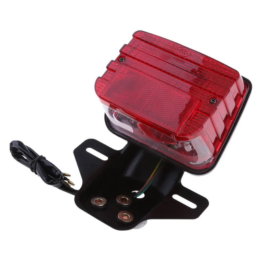 Motorcycle Tail Light And Bracket with Bulb for Honda CG125 CT 70 CT 90