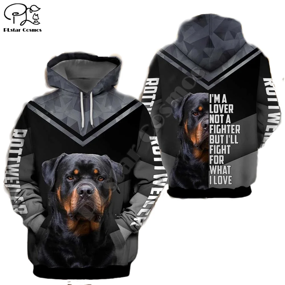 

unisex Mens Rottweiler Dog 3d print hoodies zipper autumn long sleeve Sweatshirts women pullover tracksuit hood spring outwear