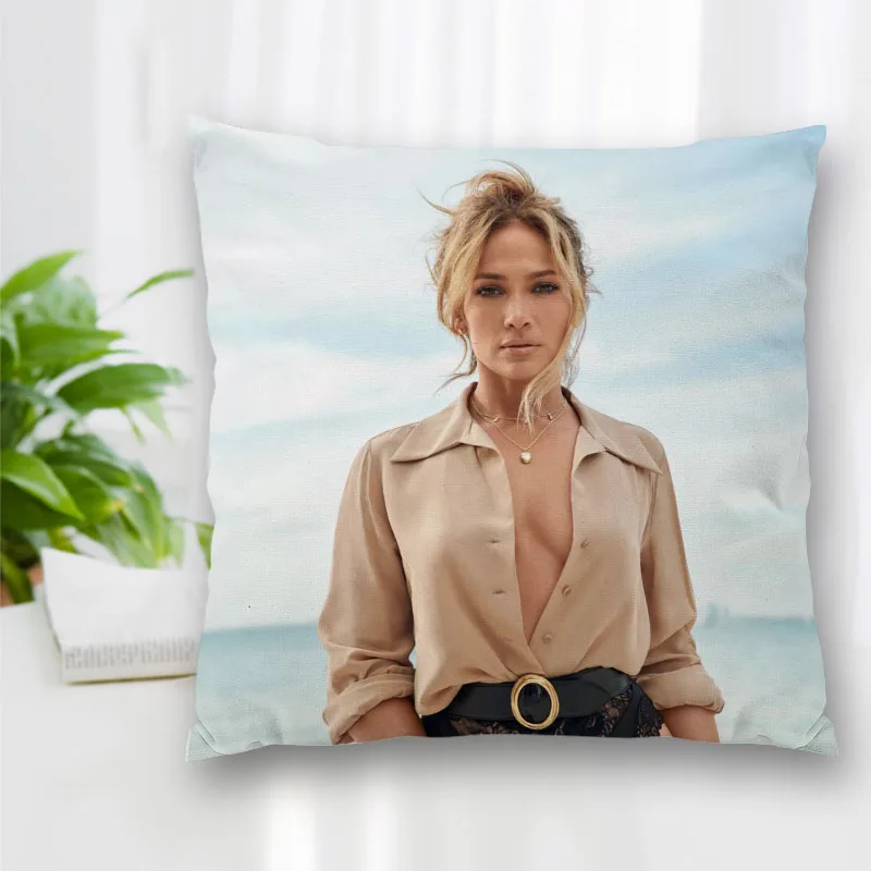 Cushion Jennifer Lopez Singer Pattern Cover Throw Pillow Case Cushion For Sofa/Home/Car Decor Zipper Custom PillowCase