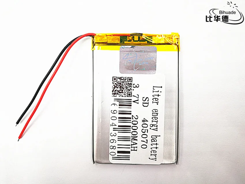 Liter Energi Baterai Baik Style. In 3.7 V, 2000 MAh, 405070 Polymer Lithium Ion/Baterai Li-ion untuk Mainan, Power Bank, GPS, MP3, MP4