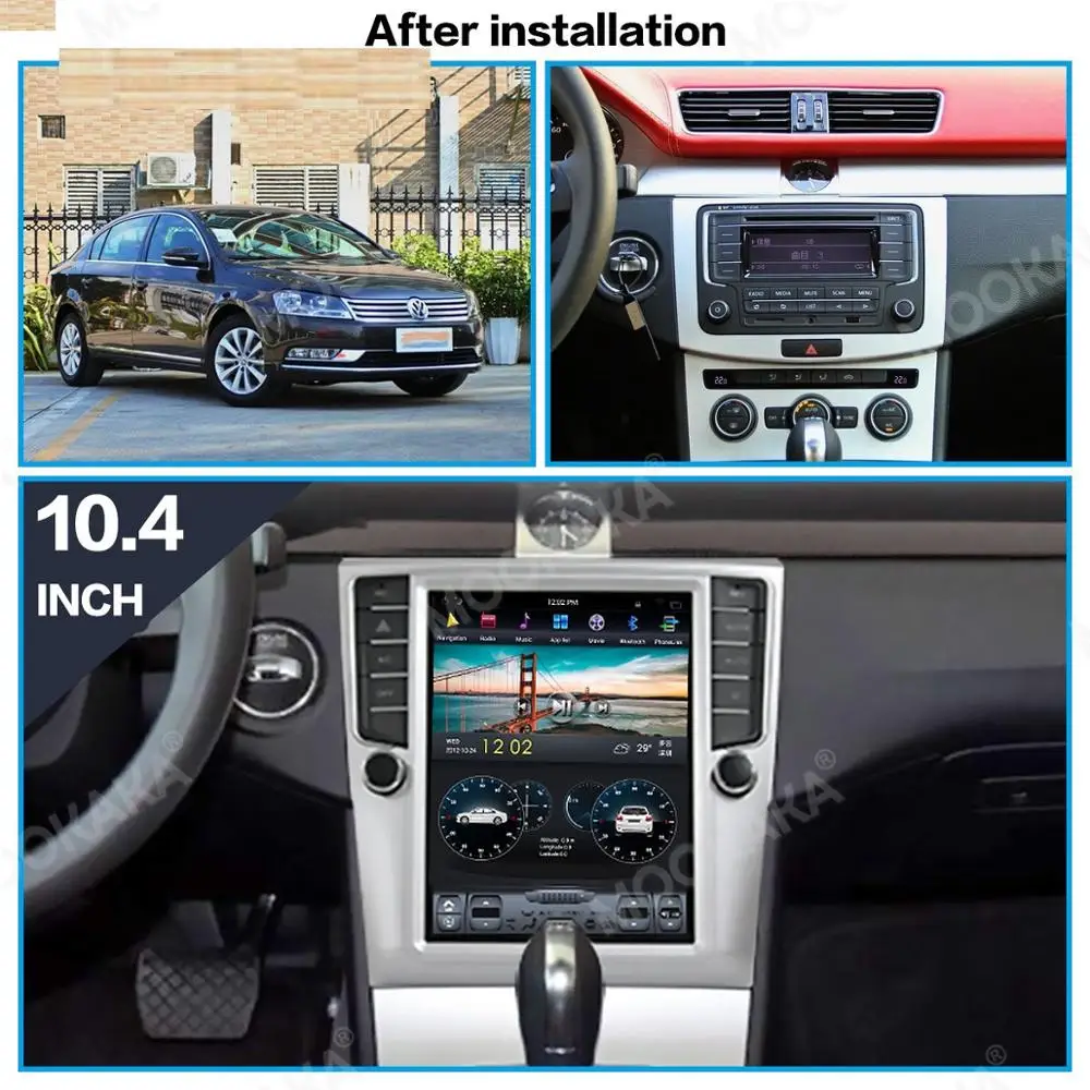 

4+64GB Verticl Tesla Screen For VW Passat Magotan CC 2007 2008-2015 Android 9.0 Car Multimedia Player GPS Audio Radio Head Unit