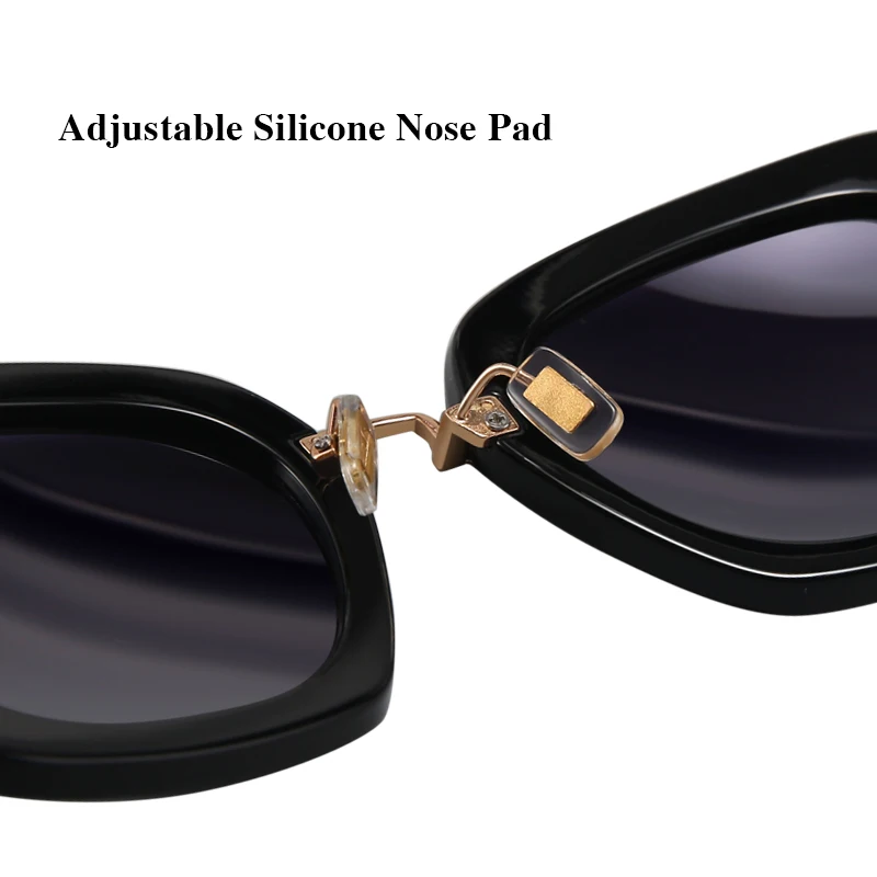 PARZIN Black Square Frame Polarized Sunglasses UV400 Driving Vintage Shades For Women High Quality Eyewear With Accessories 9535
