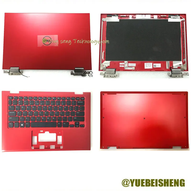 

New/org for Dell Inspiron 11 3147 3148 LCD back cover hinge 0PV73D /Palmrest keboard upper cover /Bottom case 0NTWJN,RED